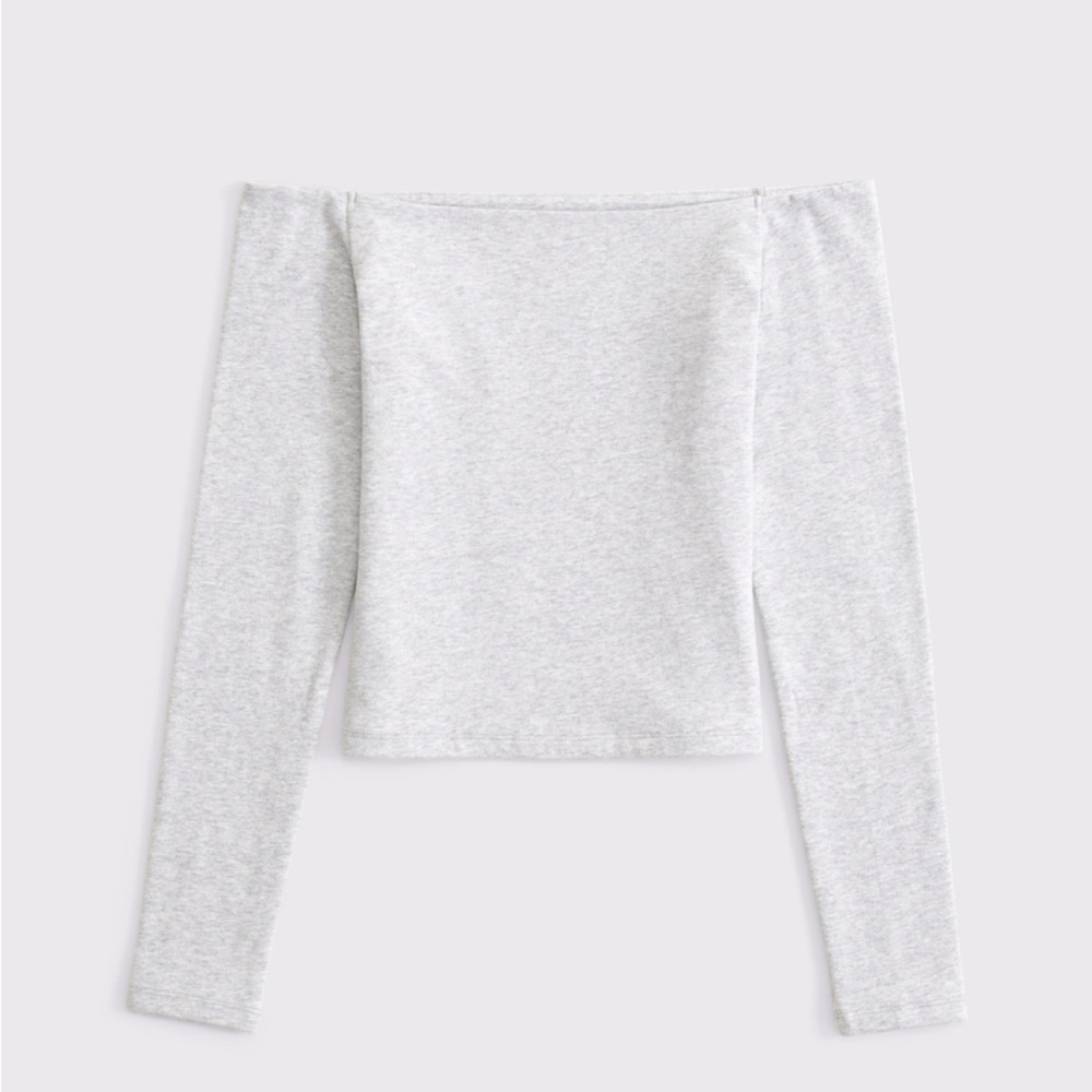 Abercrombie cotton blend off shoulder long sleeve size xs